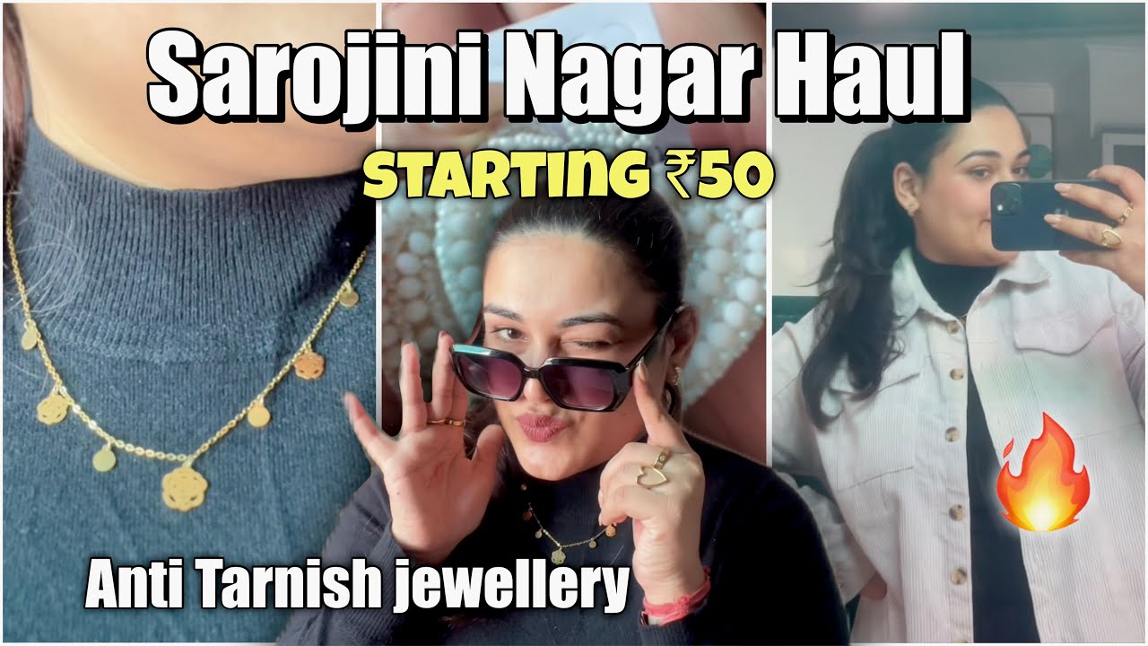 SAROJINI NAGAR TRY ON HAUL *plus size* : Found the BEST ANTI TARNISH JEWELLERY 💰😍