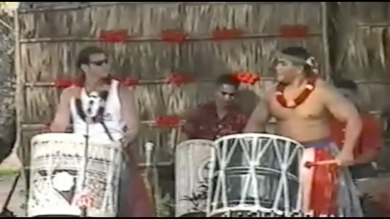 Drumming with the Chief of Tonga Polynesian Cultural Center Oahu Hawaii