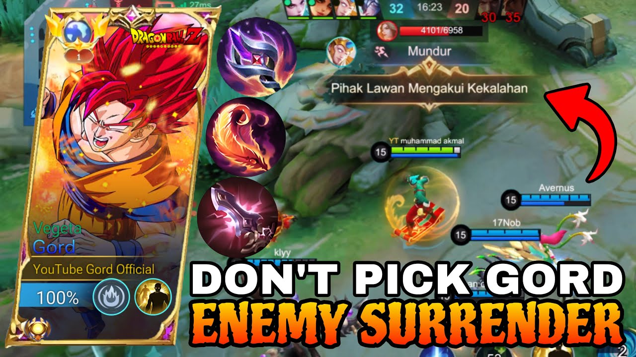 ENEMY SURRENDER?? GORD ONE SHOT BUILD BEST MAGE FOR SOLO RANKED MOBILE LEGENDS 2026
