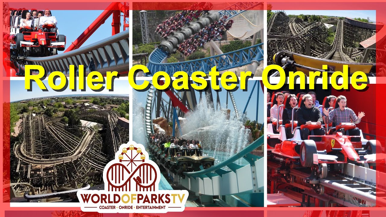 PortAventura & Ferrari Land - RollerCoaster POV - Port Aventura Achterbahnen Onride - Red Force POV