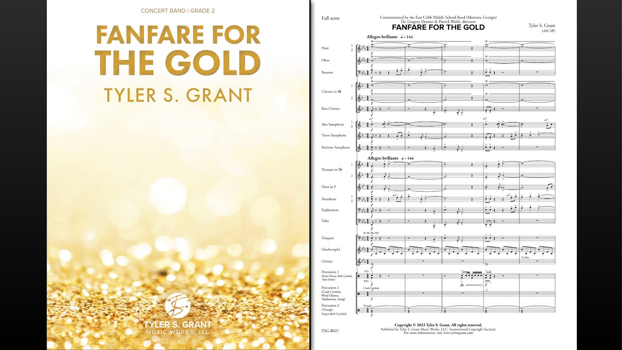 FANFARE FOR THE GOLD by Tyler S. Grant (Concert Band, Gr. 2) | Recorded by the Atlanta Wind Symphony