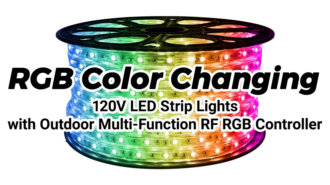 RGB Color Changing 120 Volt LED Strip Lights - Full Showcase