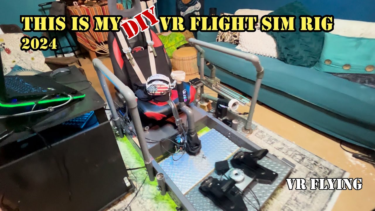 Take a closer look at my custom made DIY VR flight sim rig 2024