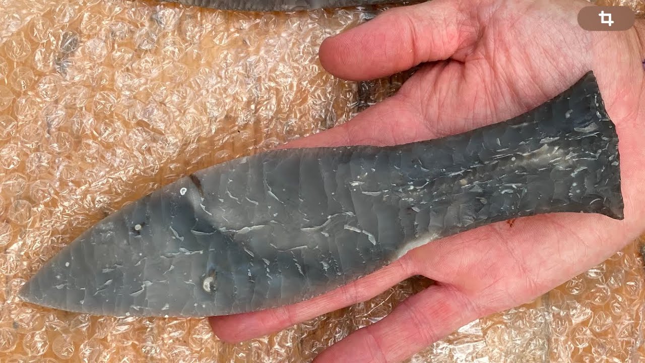 Sofus Stenak stitching the Type IV Flintdagger