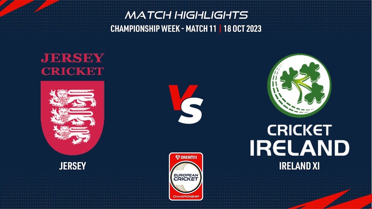 Championship Week, Match 11 - JSY vs IRE-XI | Highlights | Dream11 ECC23 | 18 Oct 2023 | ECC23.095