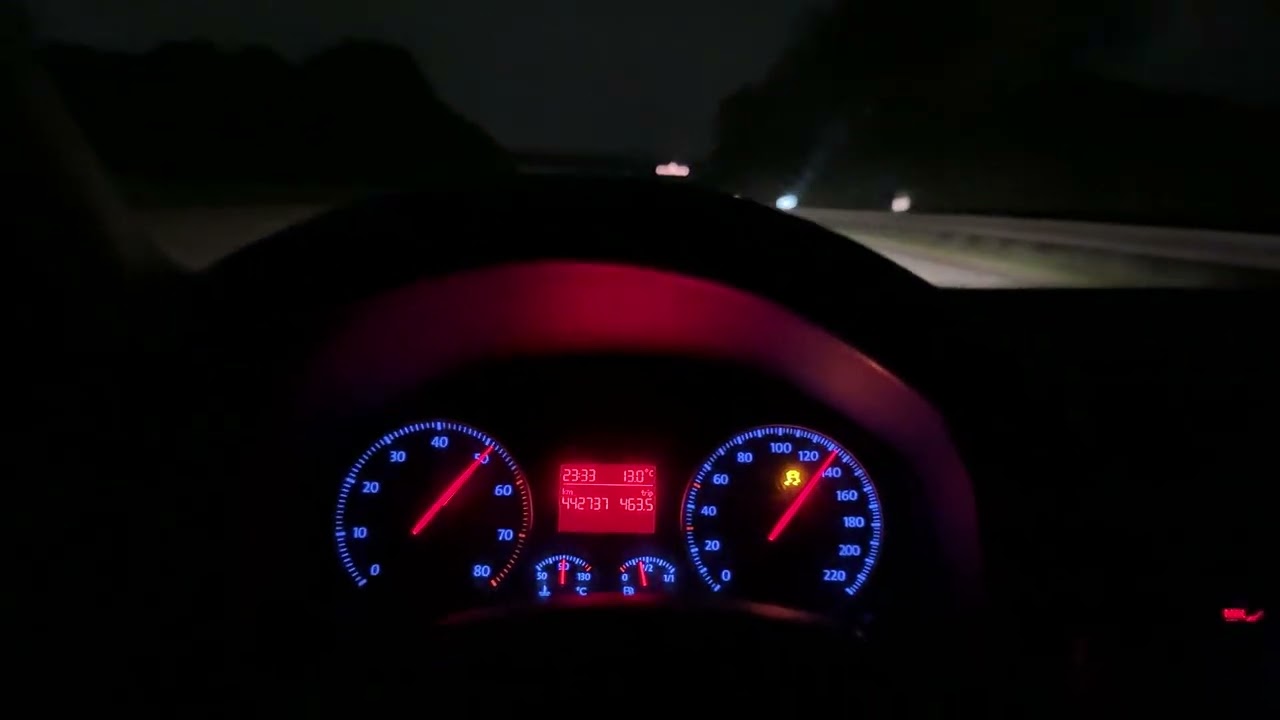 VW Golf 5 1.4 75 hp mk5 0 165 pov acceleration on the german autobahn
