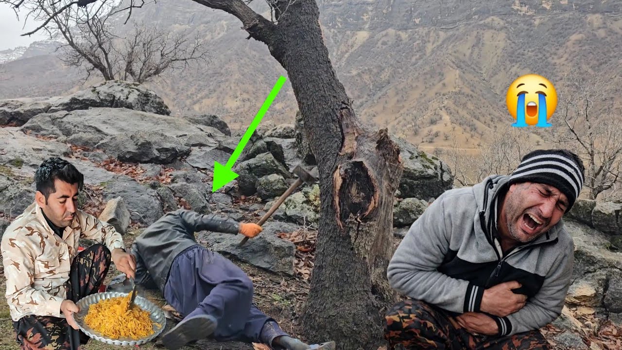 🌧️🪨Preparing to Build a Home in a Nomadic Area | Rainy Day, Breaking Stones & Cold Night Ahead ⛺🔥