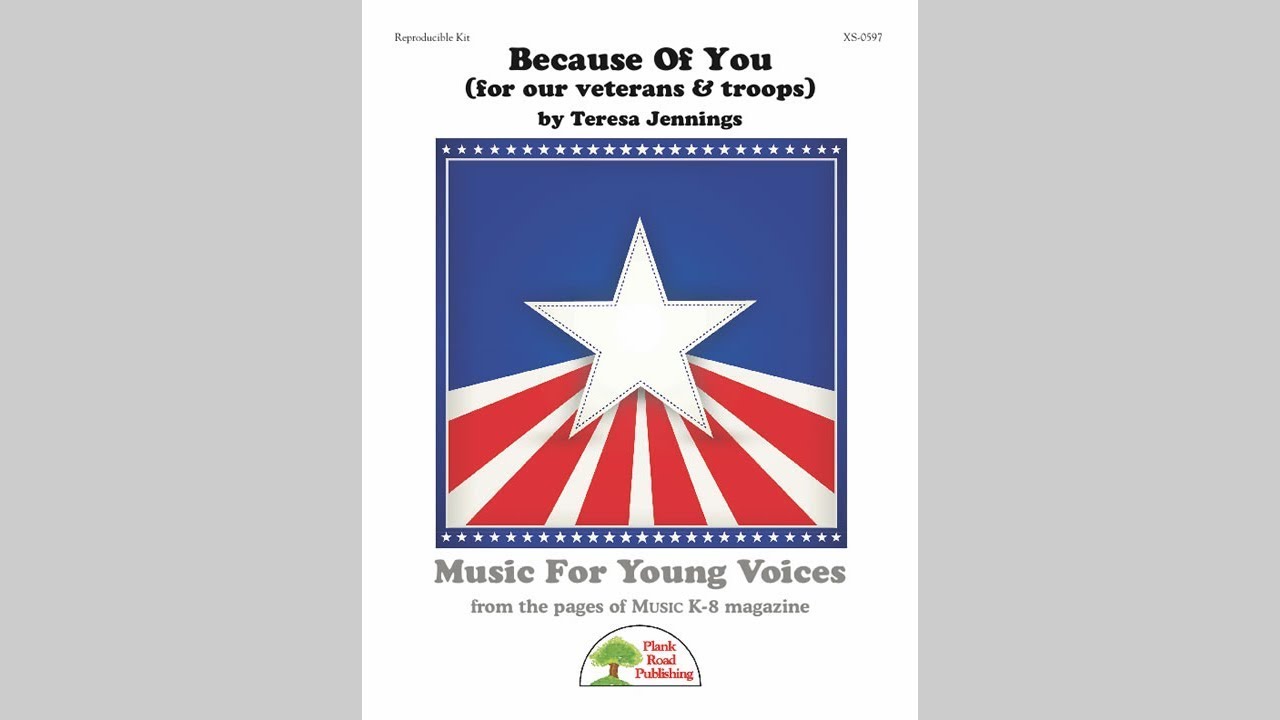 Because Of You - MusicK8.com Page Turner