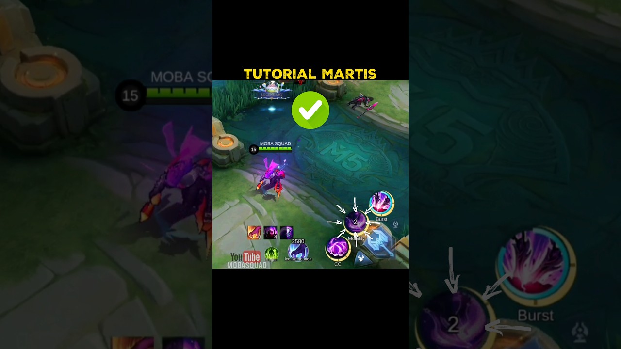 Martis tutorial combo by moba squad ✅😱