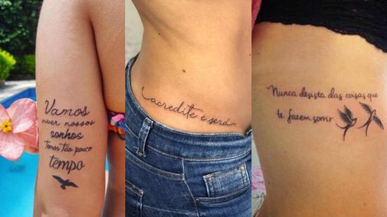 TATUAGEM FEMININA I 50 TATTOOS COM FRASES INCRÍVEIS PARA TODA MULHER SE INSPIRAR I DIDA OLIVER ❤️