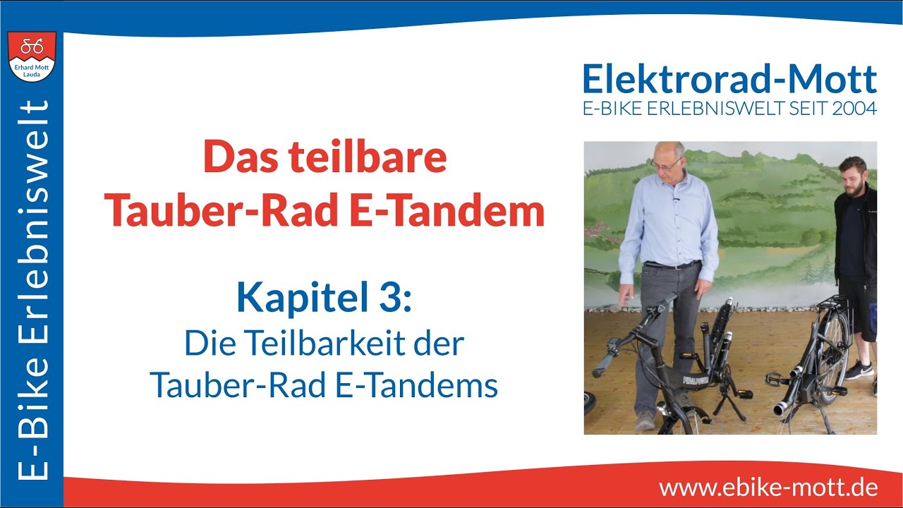 Das teilbare Tauber-Rad E-Tandem | Kapitel 3: Teilbarkeit | E-Bike Erlebniswelt Erhard Mott Lauda |