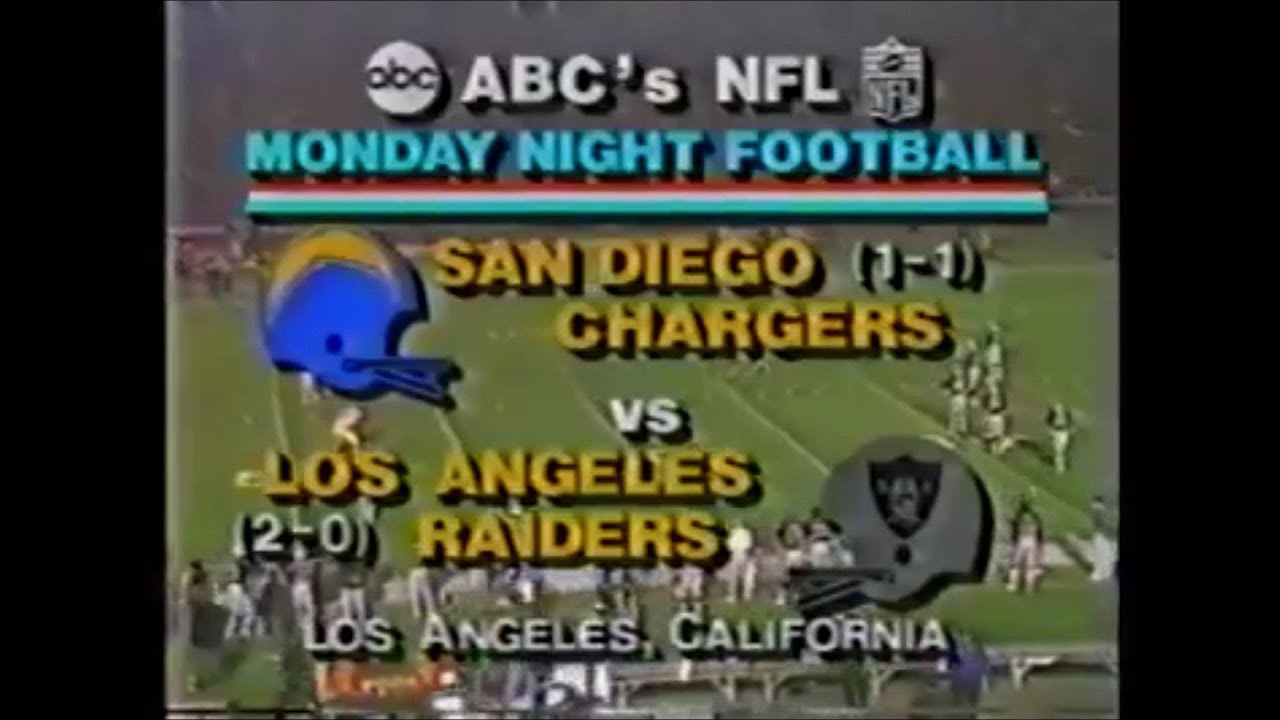 1982-11-22 San Diego Chargers vs Los Angeles Raiders
