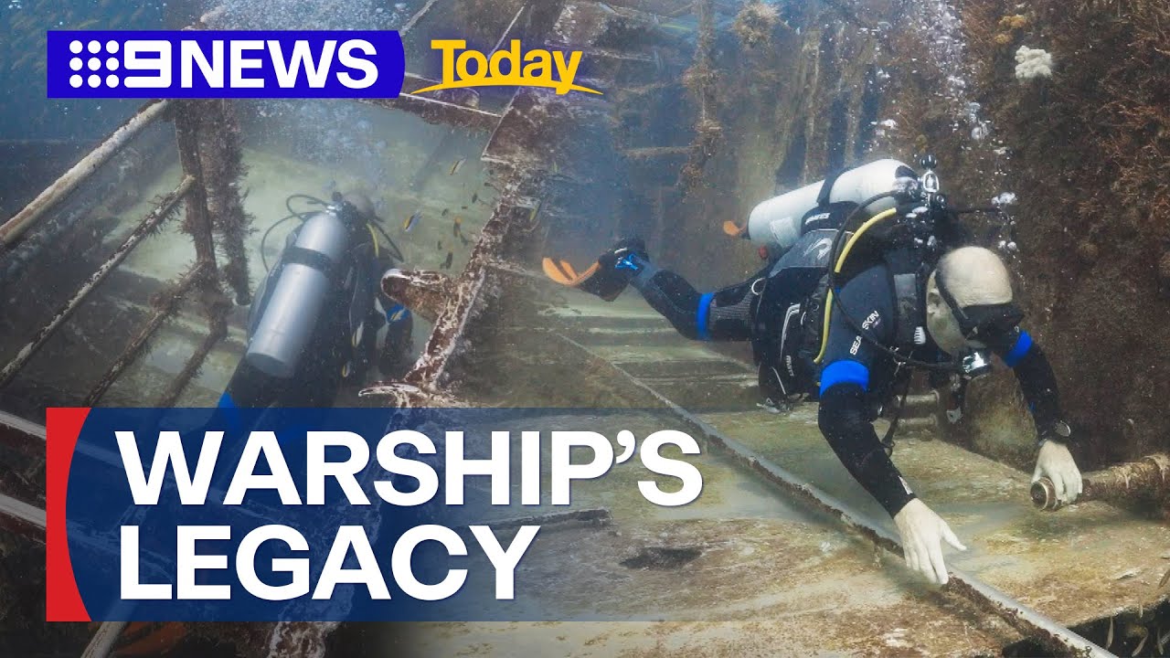 Navy veteran pays visit to decommissioned HMAS Tobruk | 9 News Australia