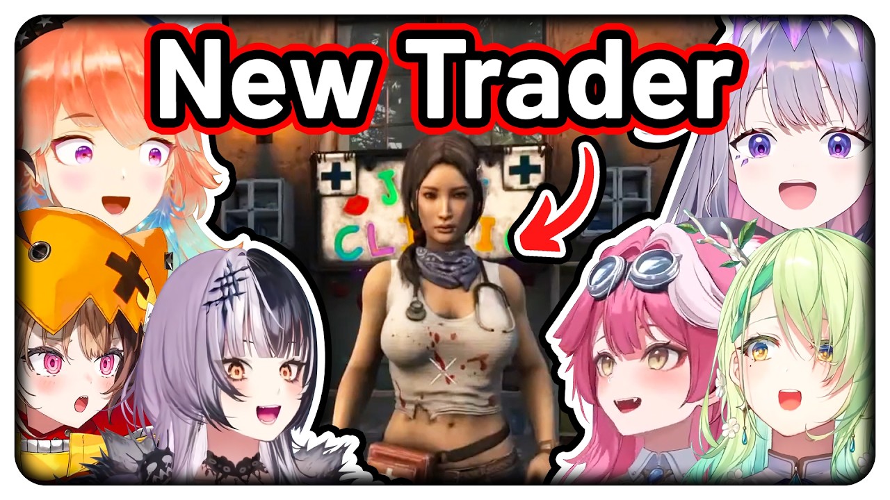 HoloEN members reactions to the New Trader Jen in 7 Days to Die 【Hololive EN】