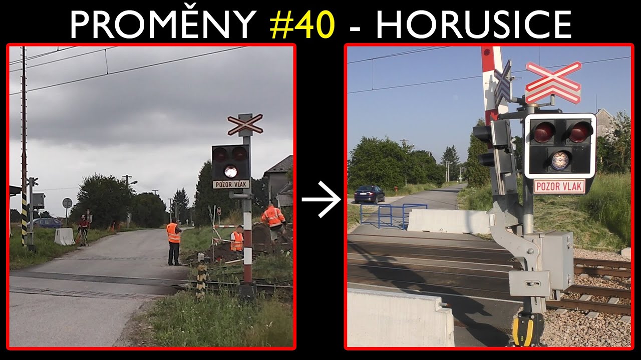 Proměny železničních přejezdů #40 - Horusice #1 (2014 - 2019) / Railroad crossing changes