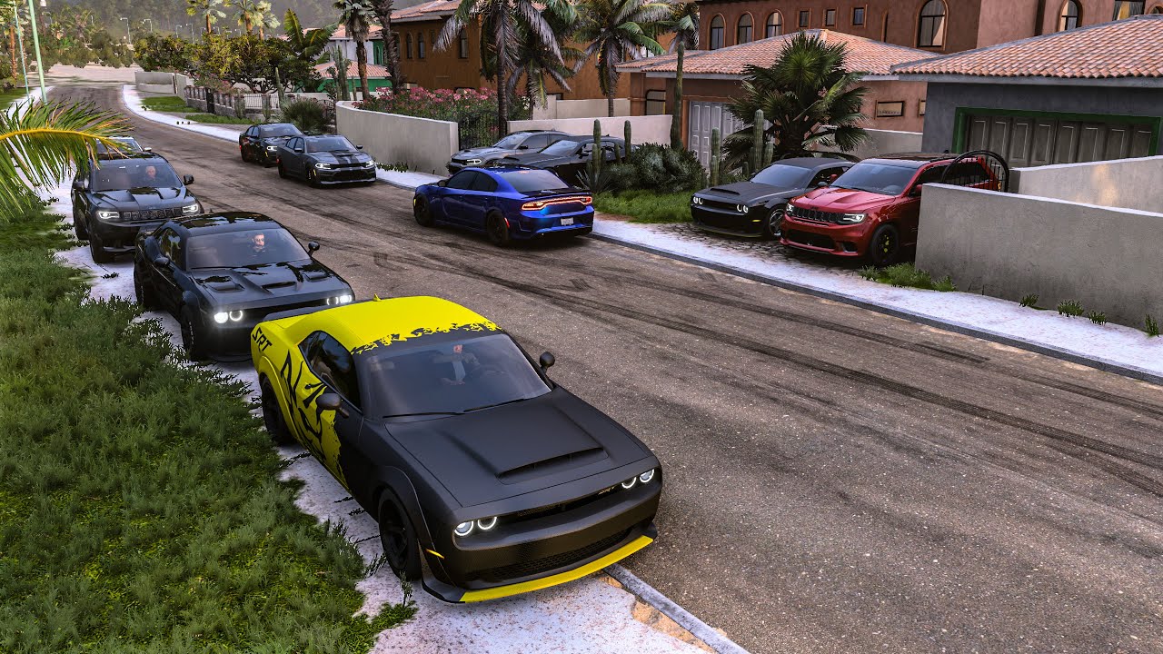 Forza Horizon 5: LIT MOPAR MEET/SIDESHOW STREET TAKEOVER! Trackhawks, Demon, Hellcats