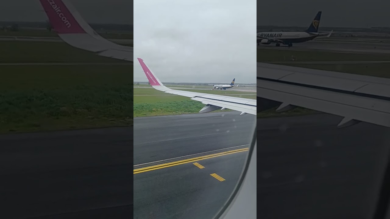 Decollo dall'Aeroporto di Roma Fiumicino WIZZ Air Airbus A 321 Neo volo W46115 per Tirana.