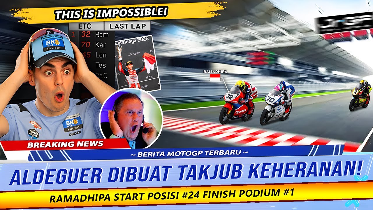 SENSASIONAL‼️AKSI HEROIK KIANDRA RAMADHIPA GEMPARKAN DUNIA BALAP MOTOGP, START POSISI 24 FINISH P1