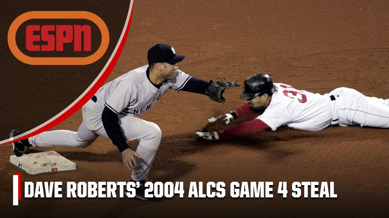 Red Sox TURNING POINT ⚾️ Dave Roberts' BOLD second base steal: 2004 ALCS Game 4 | Iconic Moments