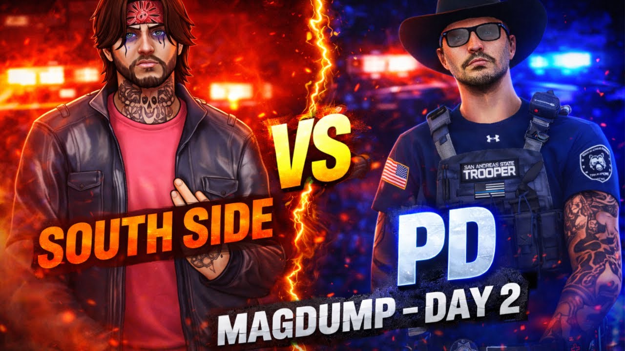 South Side vs PD | 18 POV |  Magdump Day 2 - Part 1 | SoulCity 2.0 by EchoRP #lifeinsoulcity