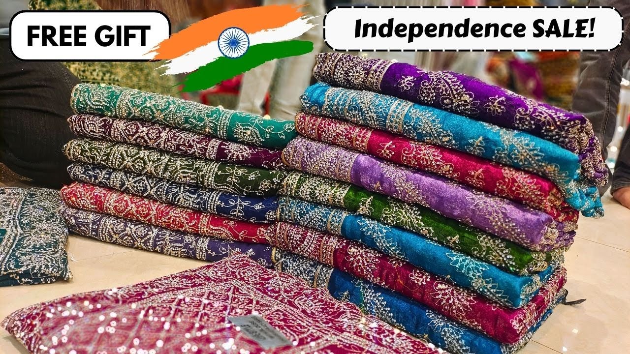 4 Days Mega SALE Wedding Khada Dupatta Zardozi Sharara Pakistani Suits Adaa Creation