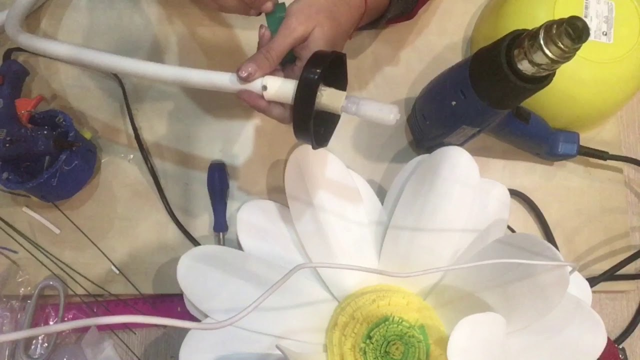 Настольный светильник Ромашка часть 2