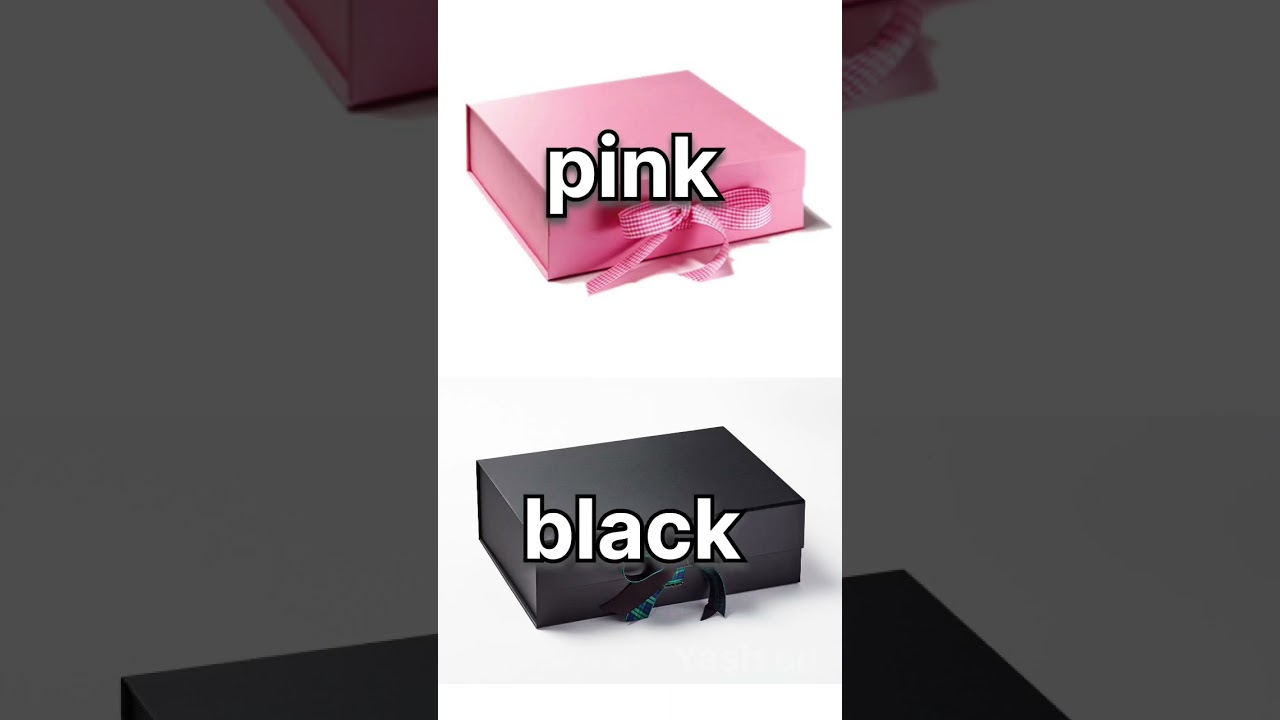 pink vs black gift box challenge 🥳 #giftbox #gift #shortfeed #shorts