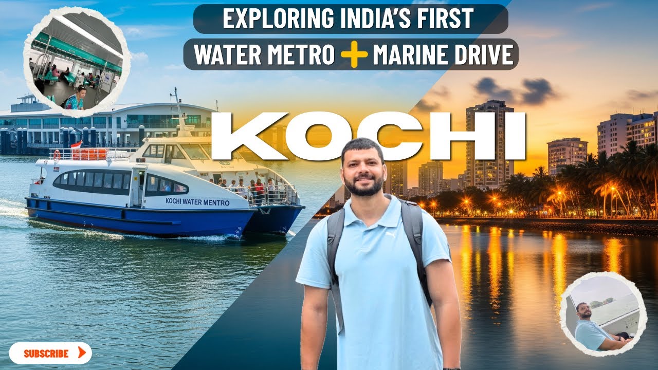 India’s First Water Metro Experience 😱 | Marine Drive Kochi