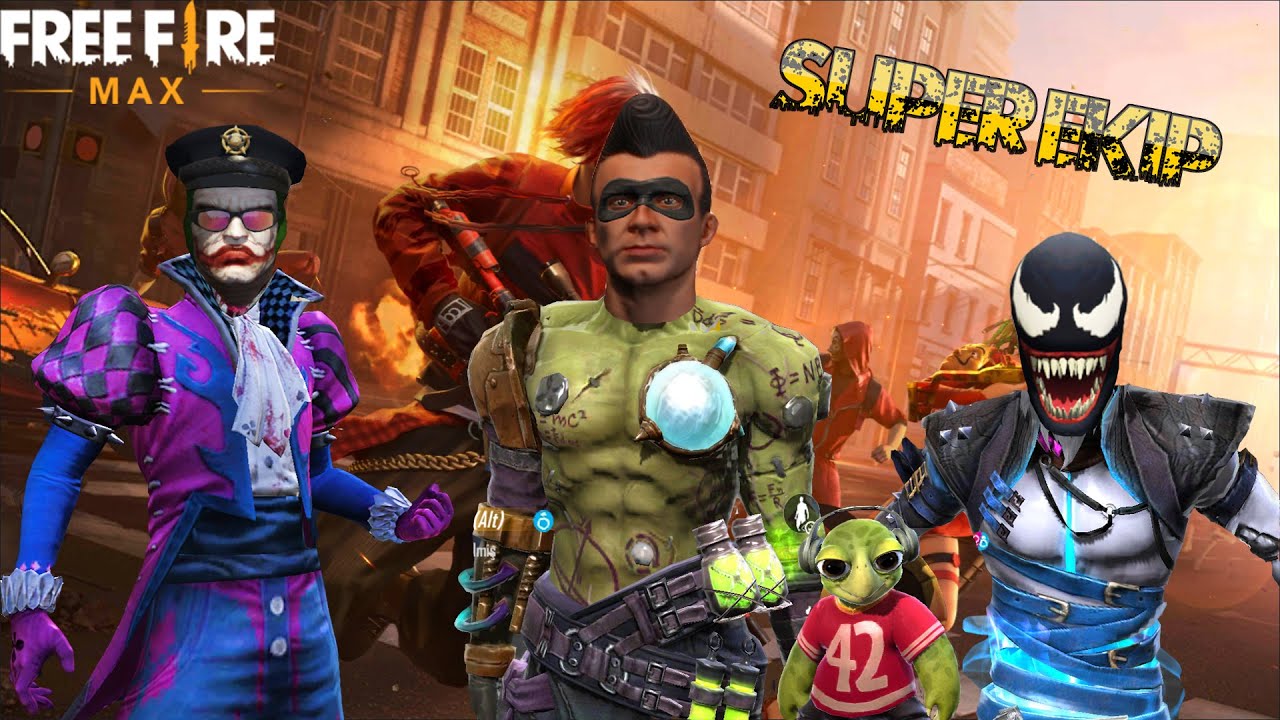 KUZEN JOKER VENOM ABUZİ SÜPER EKİP FREE FIRE MAX OYNUYOR