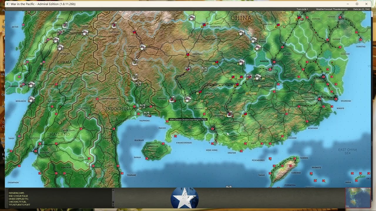 WAR IN THE PACIFIC ALLIED LET'S PLAY 22ND JAN 1942 (EP63)