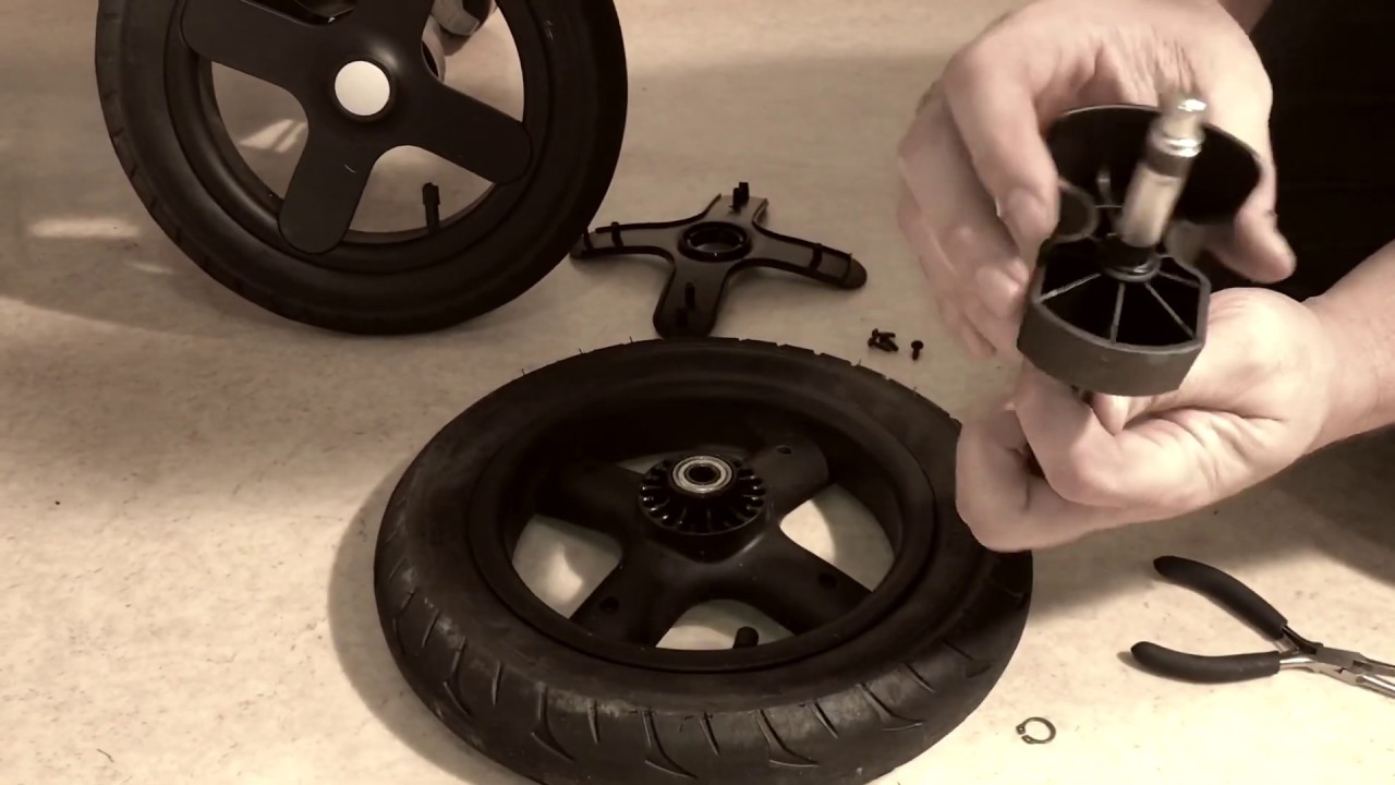 How to Disassemble / Replace the Ball Bearings on a Stokke Trailz Rear Wheel