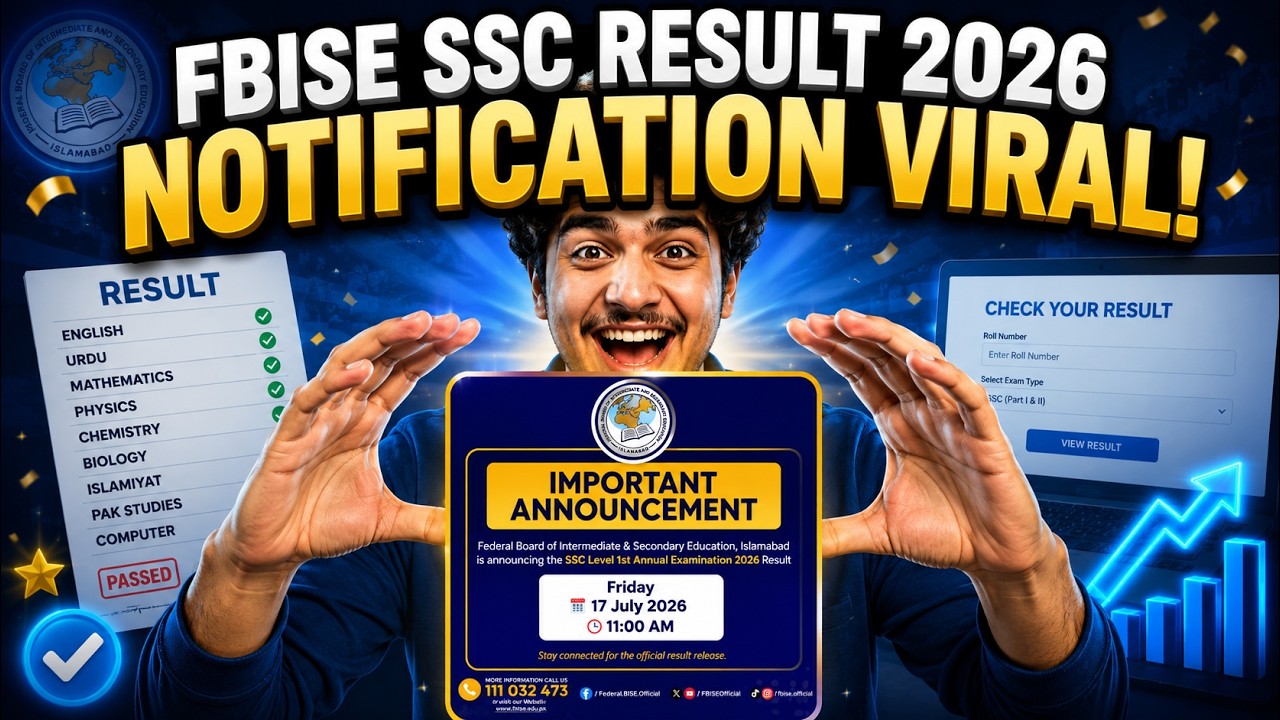 FBISE SSC Result 2026 Notification Released | Result Date Confirmed!