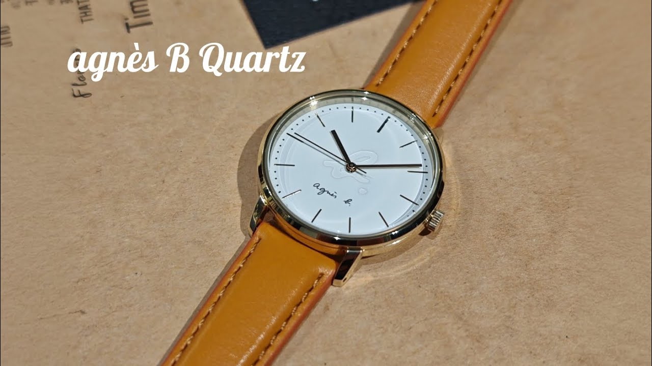 Agnès B Quartz Chro仔推介《🇨🇵法國潮流品牌🎁 精工代工33mm 經典大logo簡約設計✨日本VJ21石英錶⌚》快閃優惠HK378😱tel 91677026💢