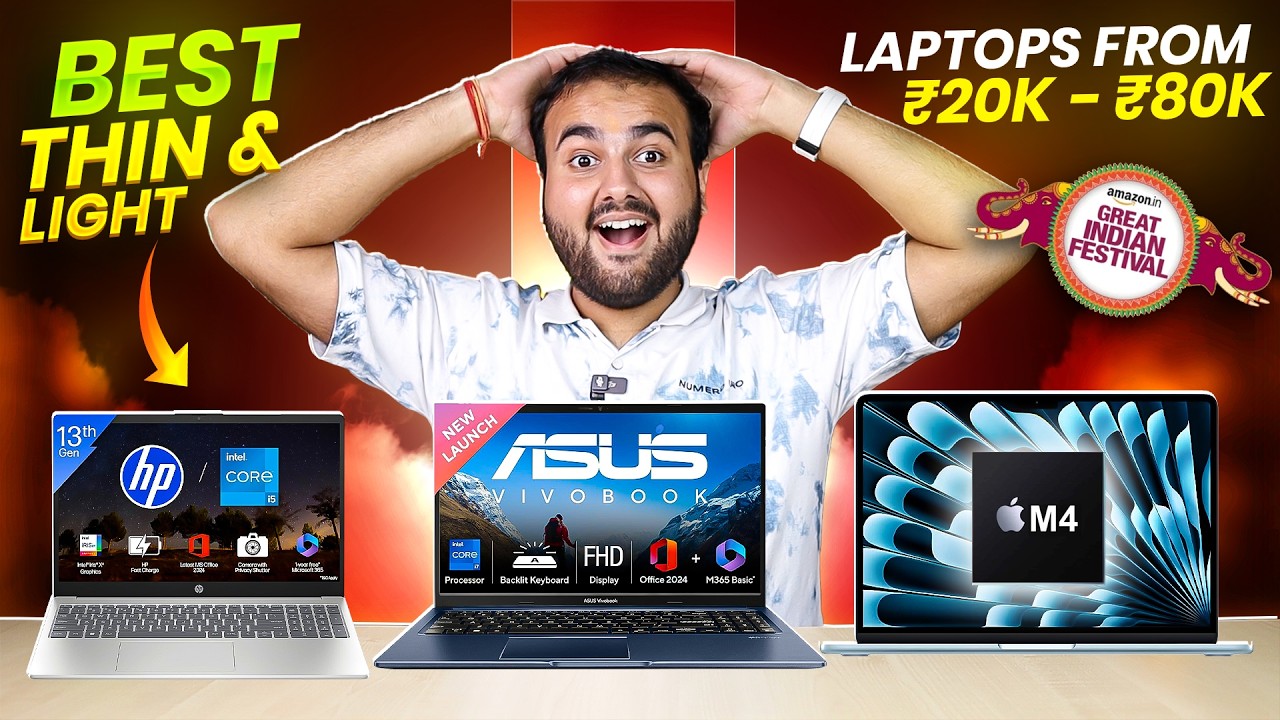 Best EVER Thin & Light LAPTOP DEALS 🔥🤯| Amazon Great Indian Festival SALE 2025