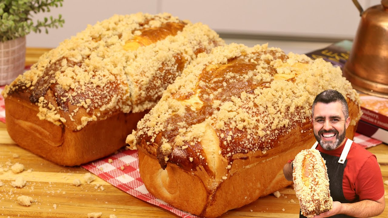 PÃO CUCA DE DOCE DE LEITE - DELICIA - RECEITA DO SUL - PÃO DOCE CASEIRO - Receitas de Pai