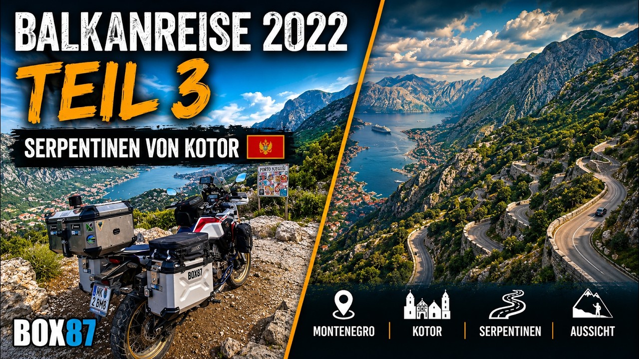 Von Bosnien nach Montenegro - Serpentinen von Kotor - Budva - Nationalpark Lovcen (Teil 3)