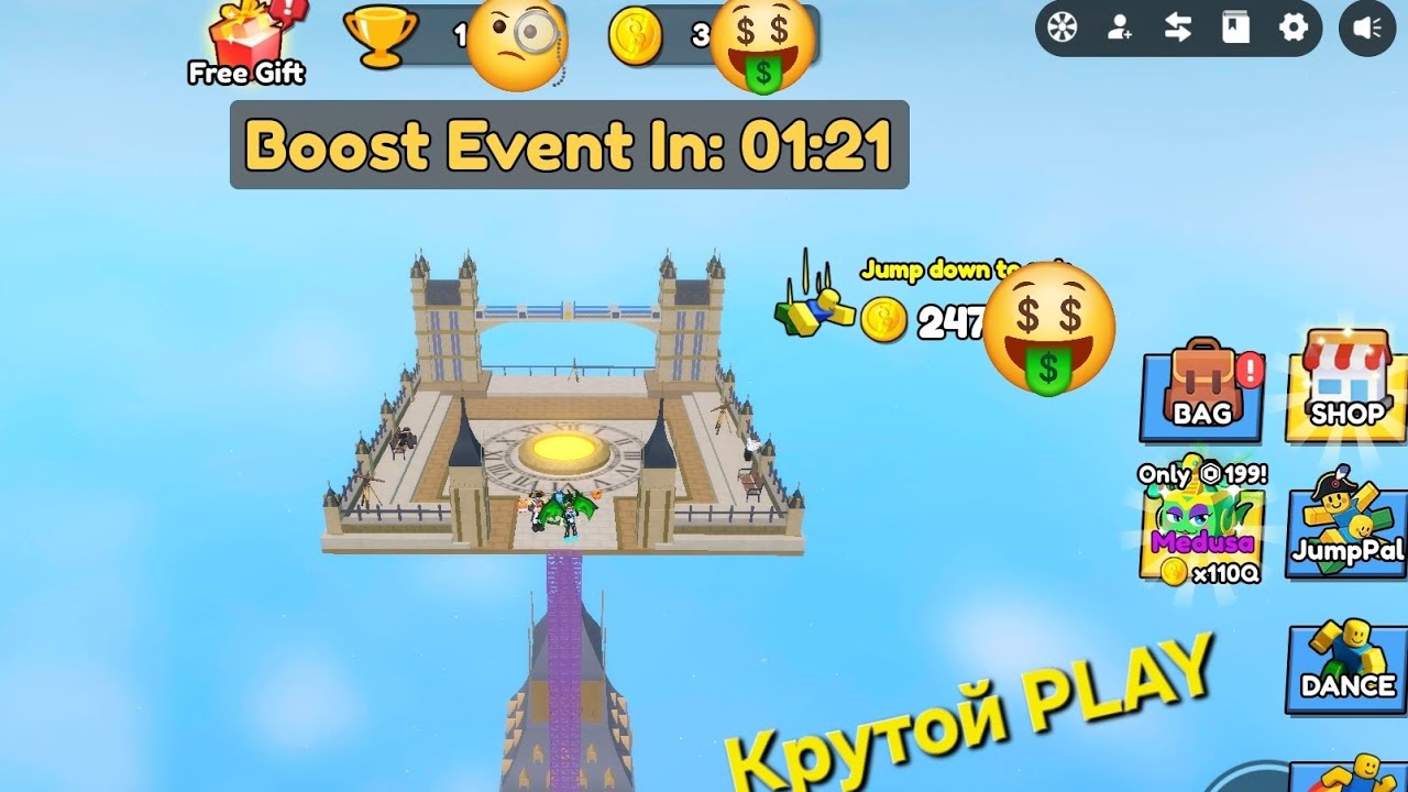 Забираюсь на башни в Climb and jump tower 🙂