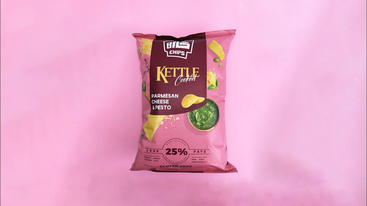 BIG CHIPS KETTLE Cooked PARMESAN CHEESE & PESTO