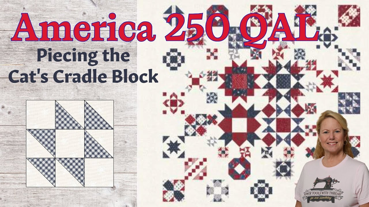 Stitch the Cat's Cradle Block on the #CelebratingAmericaQAL, the Stitchuation Room, 4 Mar 26