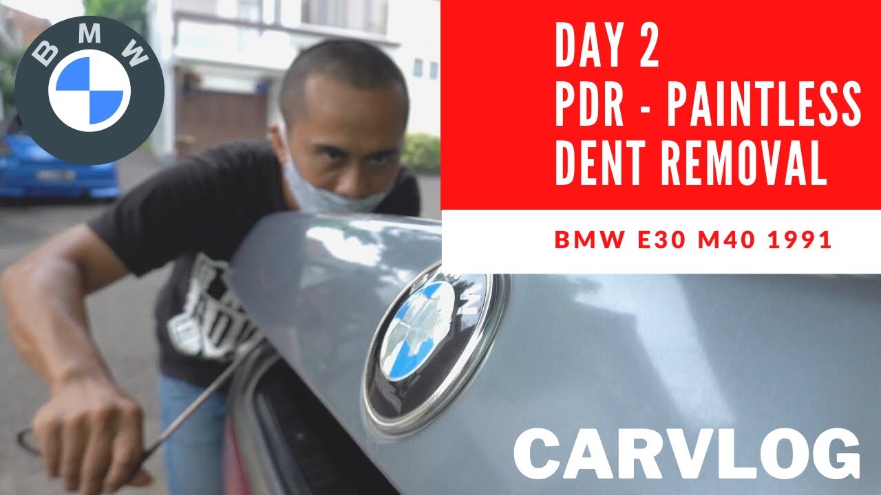 #CARVLOG BMW E30 M40 DAY 2 - Proses PDR (Paintless Dent Removal) #menujuganteng 2020