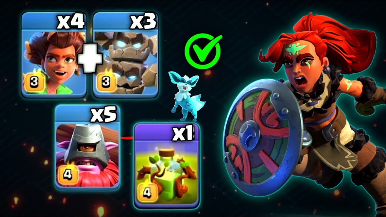Easy 3 Stars with Meteor Golem Root Rider & Throwers RC Charge | Clash of clans