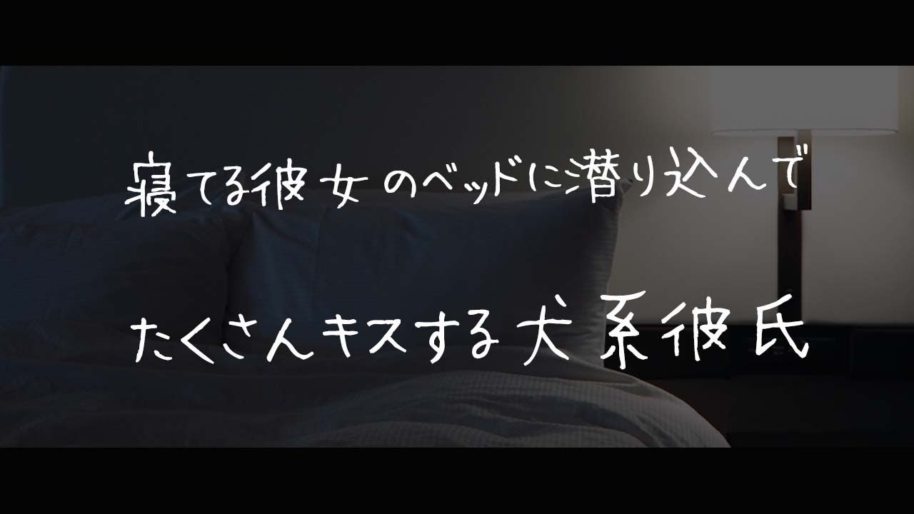 【女性向けボイス】寝てる彼女のベッドに潜り込んでたくさんキスする犬系彼氏【シチュエーションボイス】