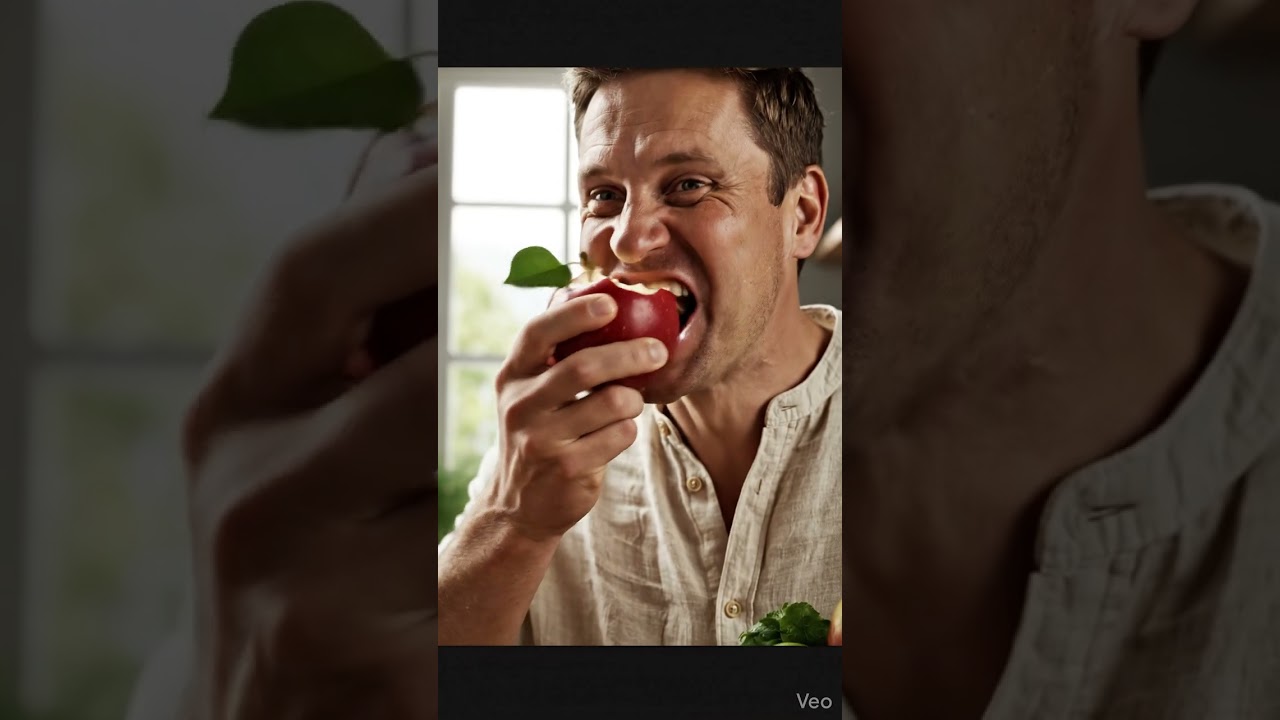 one man eating apples and happy mod 😱😁 