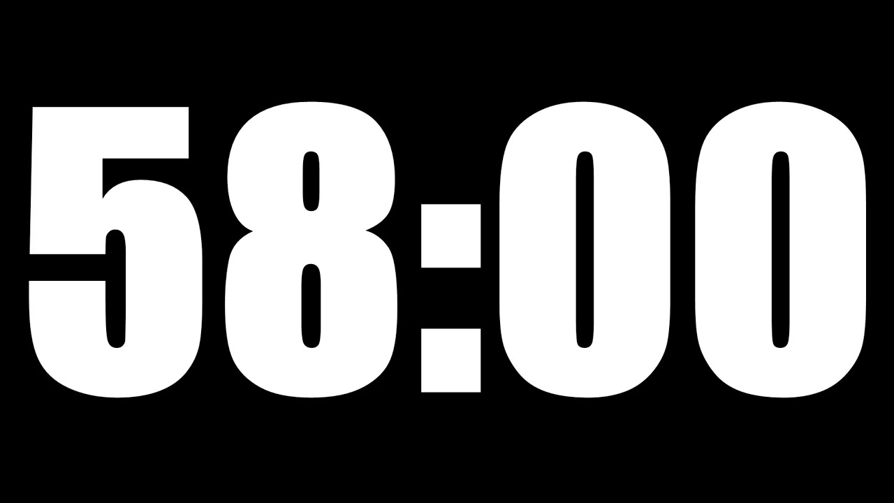 58 MINUTE TIMER | LOUD ALARM  ⏰
