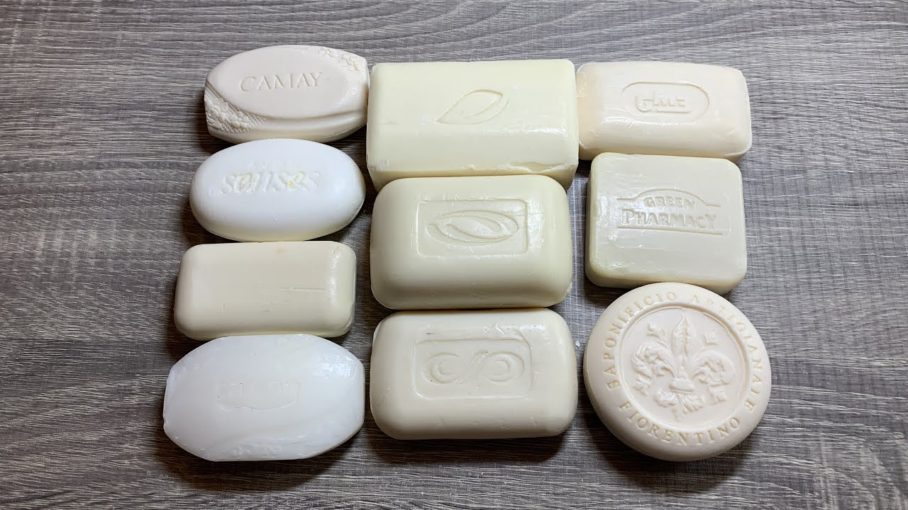 200 ⚪️ Cutting white soap bars | Режу белое мыло | ASMR soap | No talking