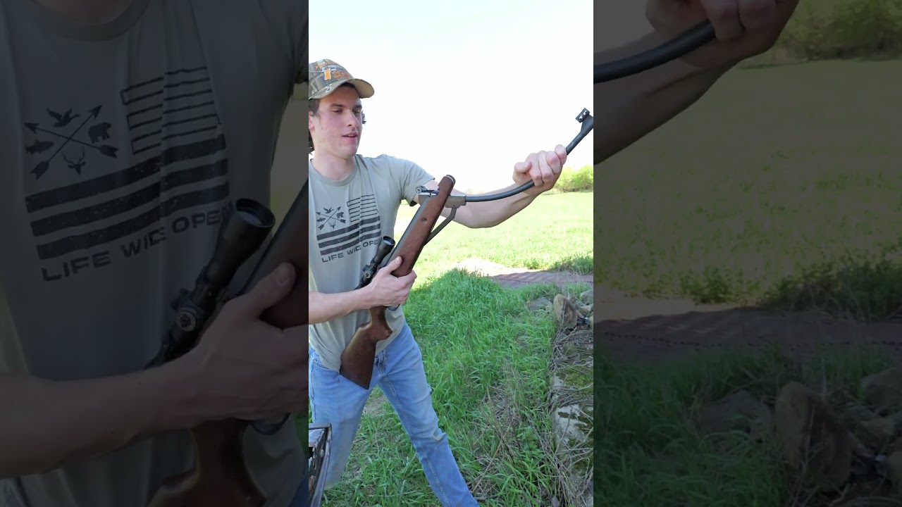 Bending a Pellet Gun Barrel  #airgunning #pelletrifle #hunting #shorts