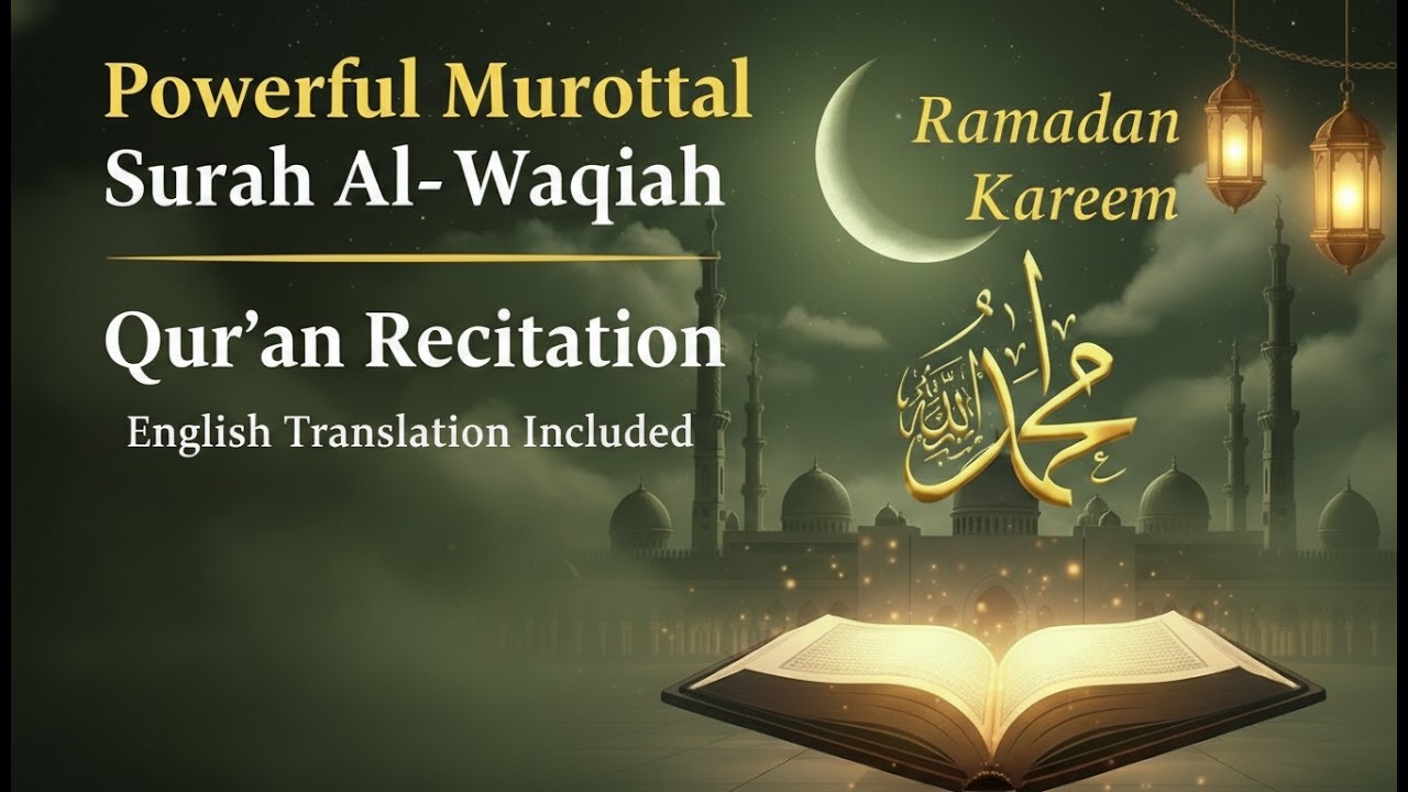 🔴Live Surah Al -waqiah | Powerful Quran Recitation | Heart Soothing & Emotional Tilawah