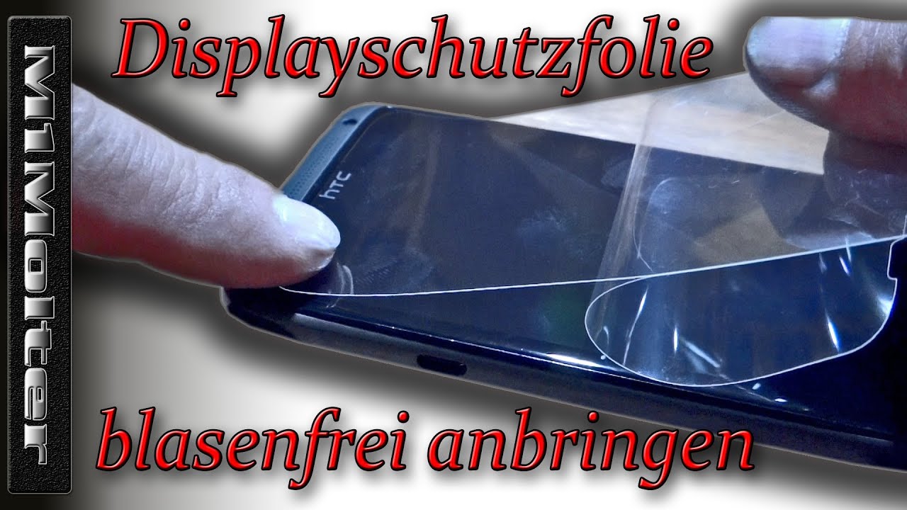 Schutzfolie auf das Smartphone-Display auftragen - Displayschutzfolie blasenfrei anbringen