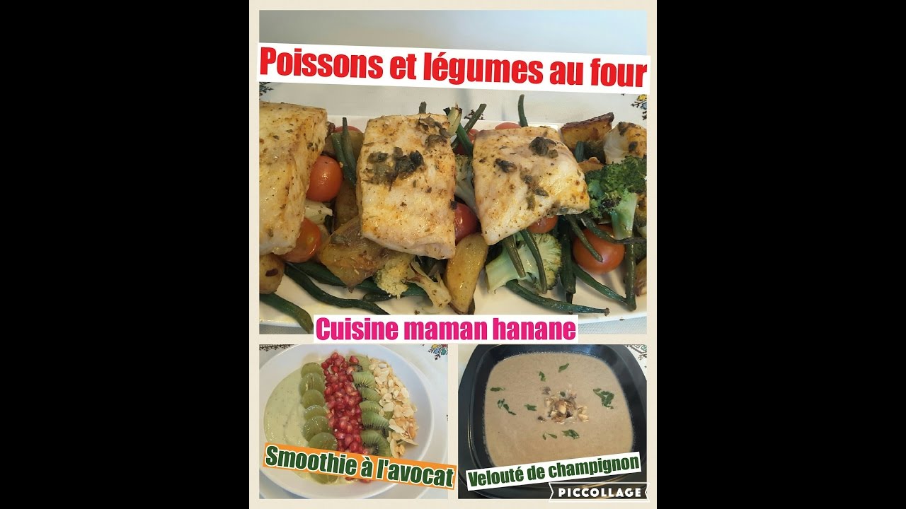 Une journée dans mon assiette(6)سموسي بالافوكادوا/شوربة الشامبنون/طبق بالسمك والخضر في الفرن