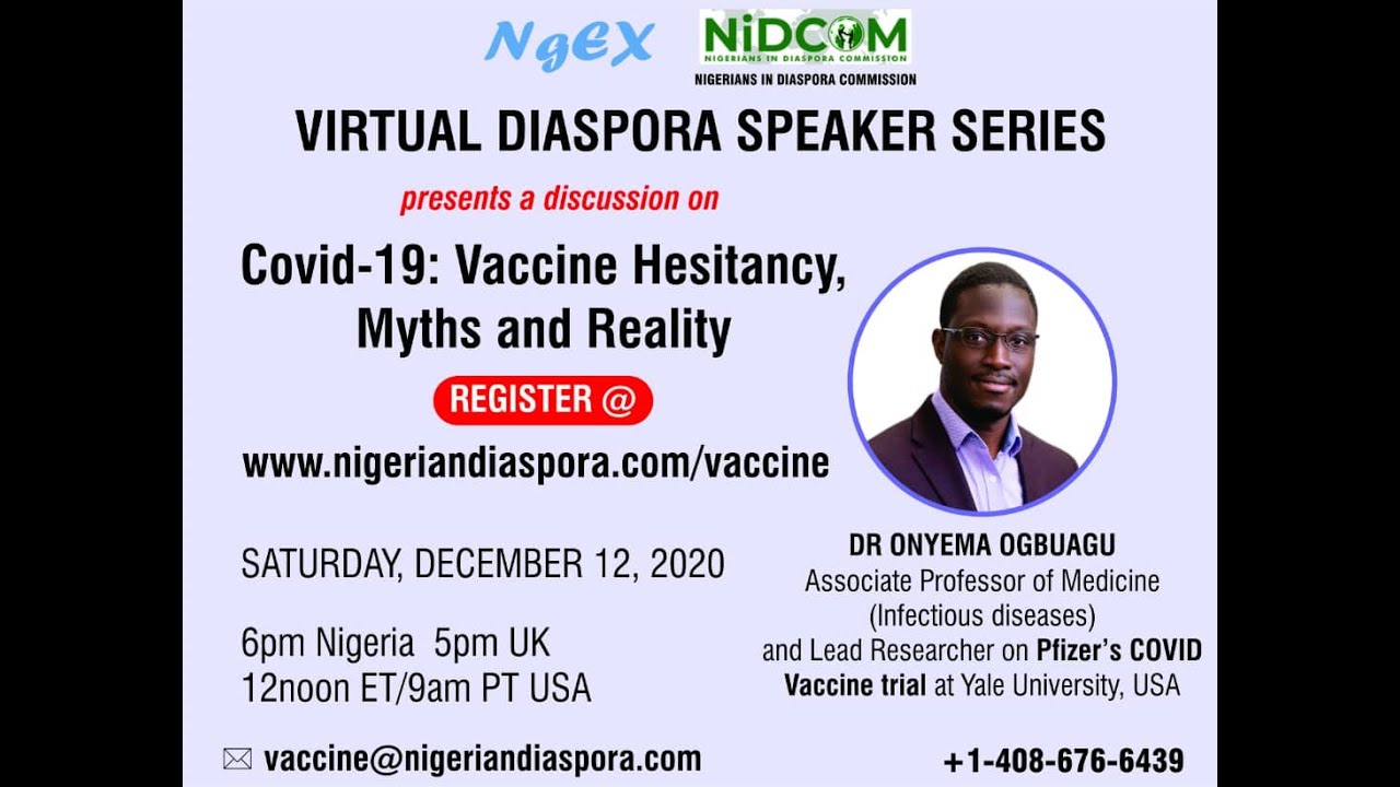 COVID-19 Vaccine Hesitancy - myths and reality with Dr. Onyema Ogbuagu